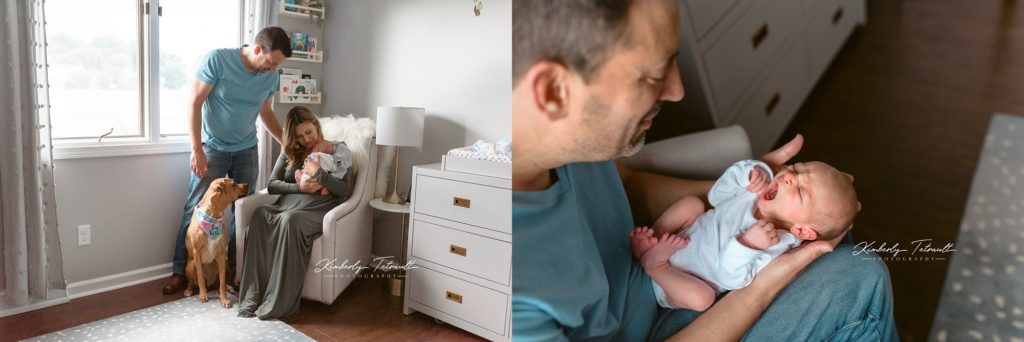 In home newborn sessions RI